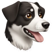 Black white Brown dog sticker
