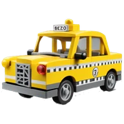 yellow taxi car lego sticker