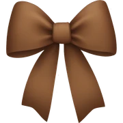 brown bow sticker