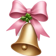 Light pink Christmas bells sticker