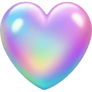 Iridescent heart sticker