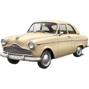 beige vintage car sticker
