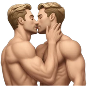 sexy-pose-very-fit-caucasian-gay-men-kissing sticker