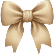 Beige bow sticker