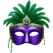 Mardi Gras mask with feathers sticker