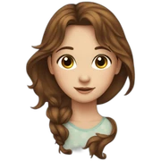 Horse with spots and a brown-haired girl sticker