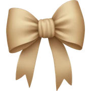 Beige bow sticker