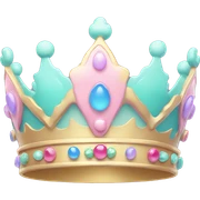Pastel colorful crown sticker
