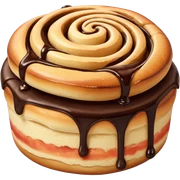 Cinnamon sugar rolls with chocolate sauce  sticker