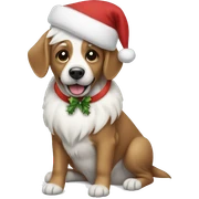 Christmas dog sticker