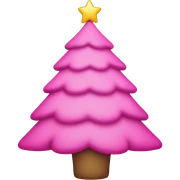 Pink Christmas Tree sticker
