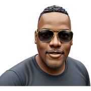 cool guy with sunglasses sticker