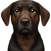 Black Brown dog sticker