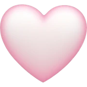 white heart with light pink sticker