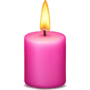 Pink candle  sticker