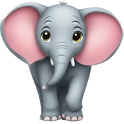 Elephant with hearts sticker
