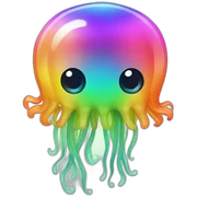 Rainbow jellyfish sticker