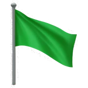 Green flag sticker