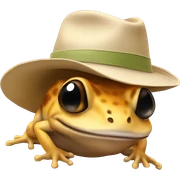 Coqui with a hat on sticker