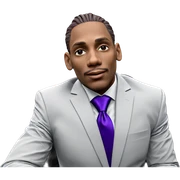 formal attire with purple necktie sticker