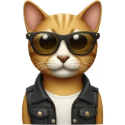 Cat with sunglasses sticker