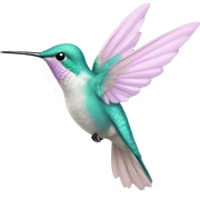 Pastel hummingbird  sticker