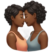 Lesbian couple kiss sticker