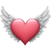 heart with angel wings sticker