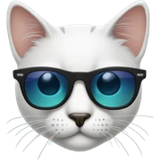 Cat with sunglasses sticker