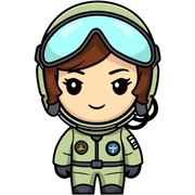 Piloto de caza mujer  sticker