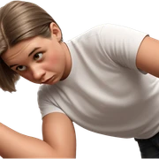 motion blur of boy in shirt sticker