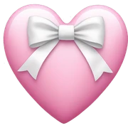 Pink heart with a white bow on it sticker