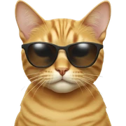 Cat with sunglasses sticker