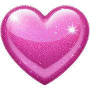 pink sparkly heart  sticker