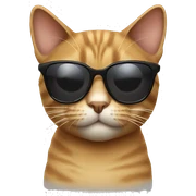 Cat with sunglasses sticker