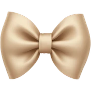 beige bow sticker