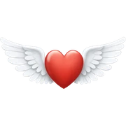 heart with angel wings sticker