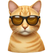 Cat with sunglasses sticker
