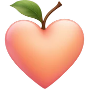 Peachy pink heart sticker