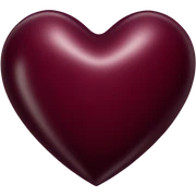Burgundy heart sticker