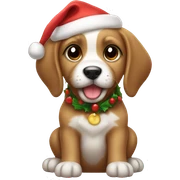 Cute Christmas puppy sticker