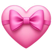 Pink heart with bow sticker