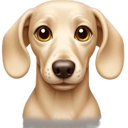 Cream dachshund  sticker