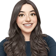 smiling girl with brown hair sticker