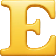 Letter E sticker