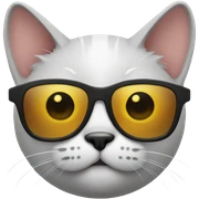Cat with sunglasses sticker