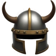 scandinavian helmet with horns sticker