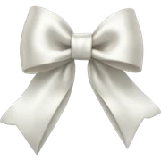 white satin bow sticker