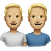 Two white adults man talking  sticker