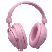 Auriculares de vincha, rosa pastel  sticker